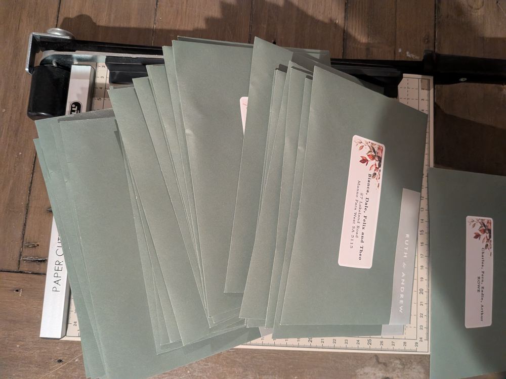 The invites on the guillotine